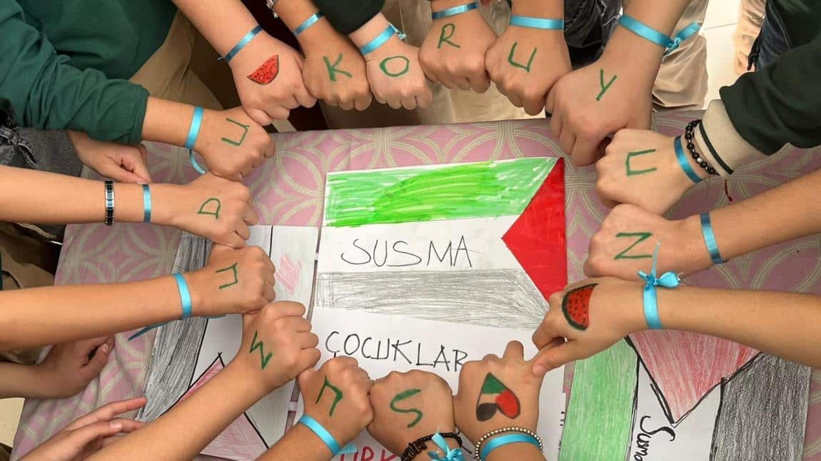 Okulumuzda Filistin'e destek etkinlikleri yapıldı.